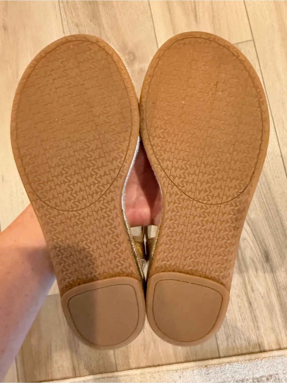 Michael Kors Metallic Gold Platform Espadrille Sandals